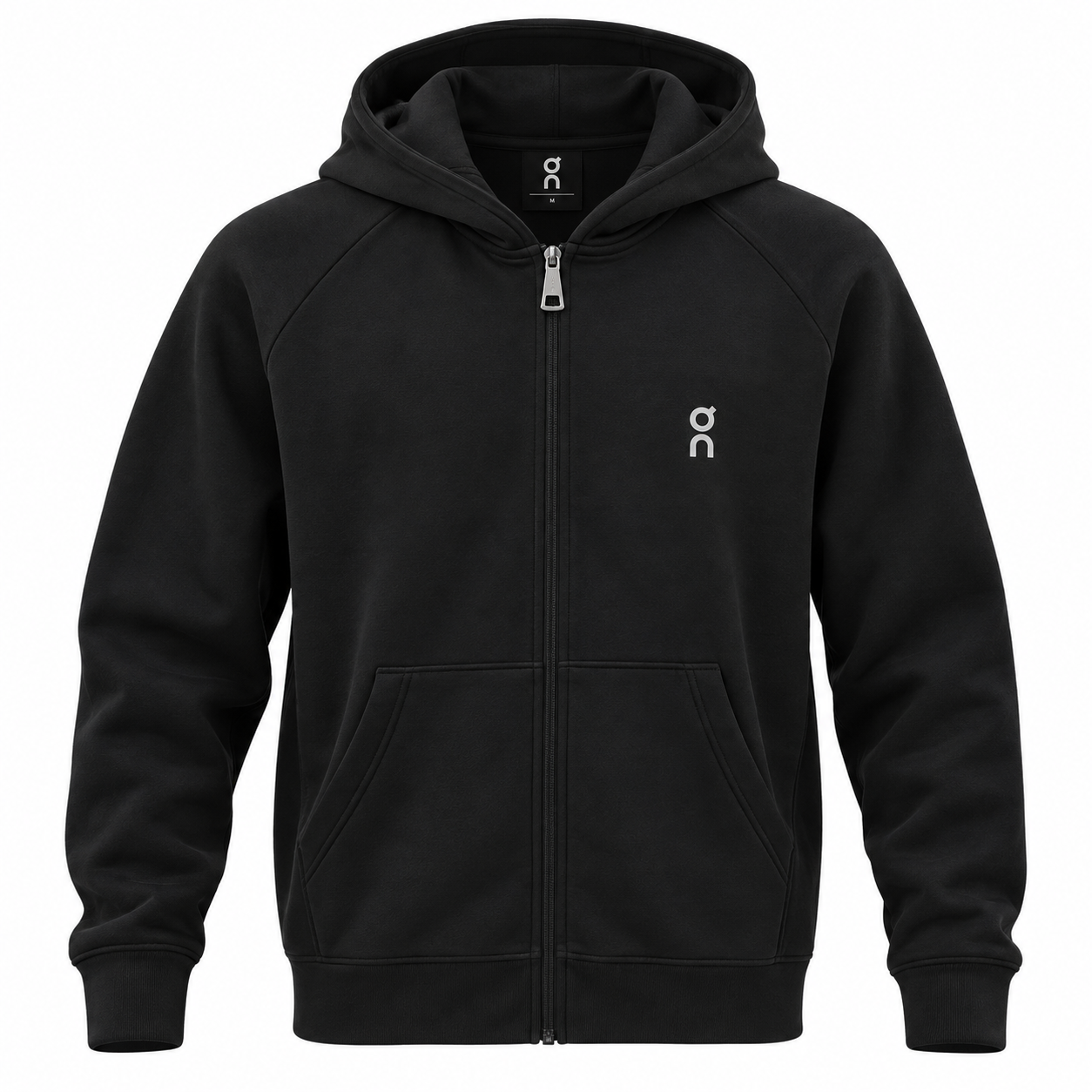 Black On-Style Zip Hoodie Catalog Shot ON CLOUD BLACK JACKET - Image 1
