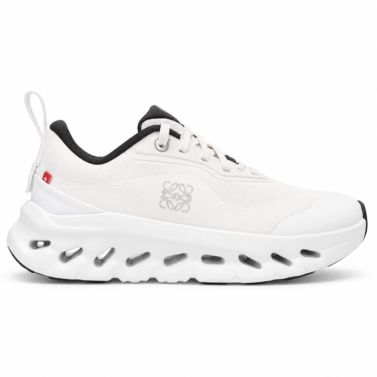 Polished White Running Shoe Product Shot ON CLOUD FULL WHITE LOEWE - Image 1